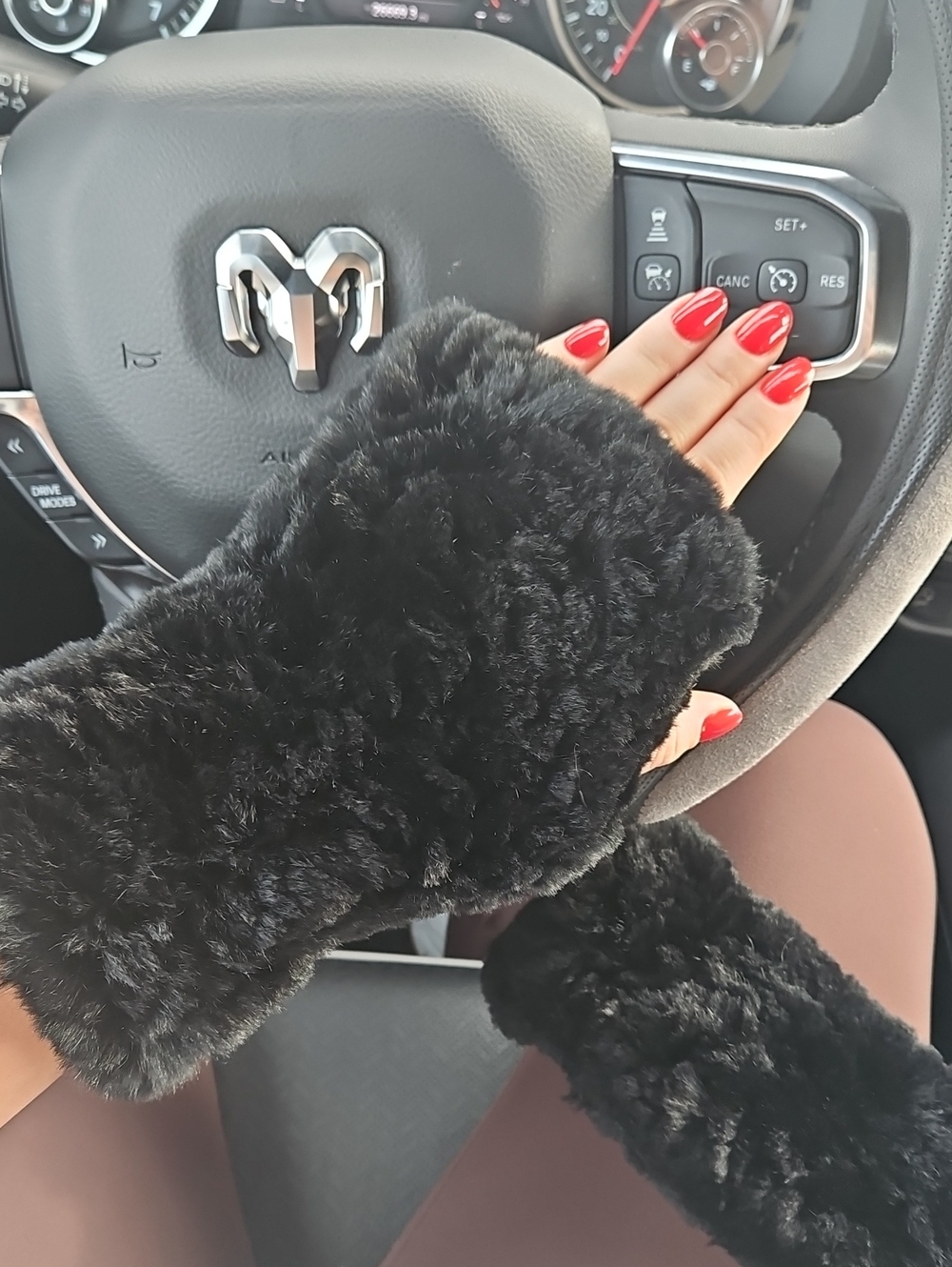 Genuine Soft Rex Rabbit Fur Mittens, Luxury Winter Women's Gloves